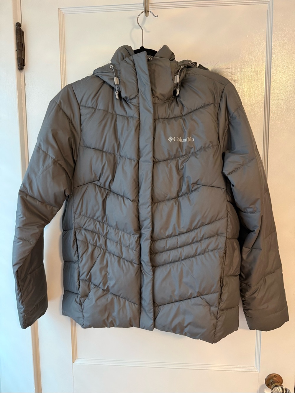 Columbia Kids Gray Puffer Jacket with Hood